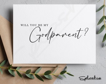 Will You Be My Godparent Card: A5 Christening Proposal
