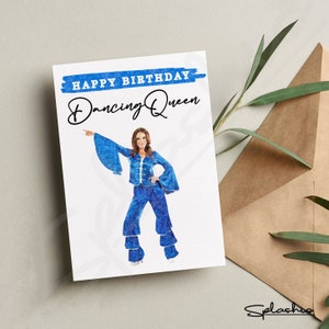 Carte d'anniversaire Mamma Mia - Dancing Queen - Meilleur ami - Carte d'anniversaire soeur - Carte d'anniversaire ami - Carte d'anniversaire pour nièce fille