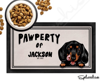 Personalized Dog Bowl Mat: Custom Breed Pet Placemat