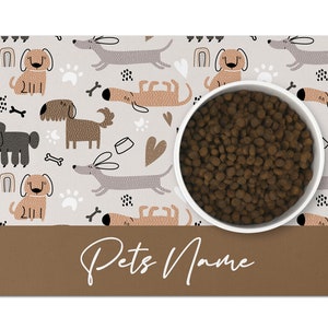 Dog Food Bowl Mat, Wool Pet Placemat, Non Slip Pet Mat, Area Mat, Bone  Shaped Mat, Pet Water Bowl Mat, Kitty Accessories, Pet Gifts, PM 1083 