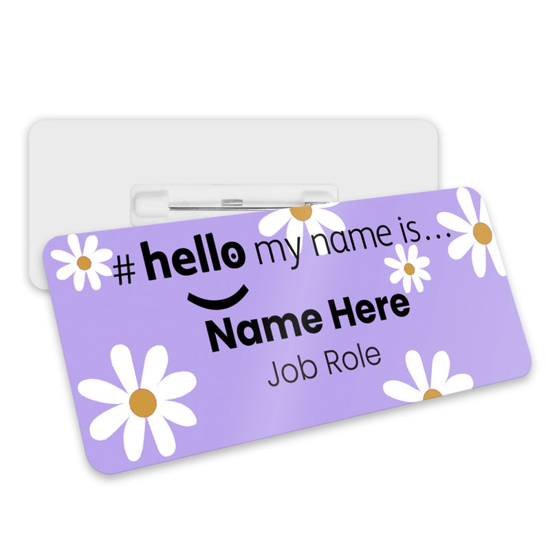 Hello My Name is Daisy Name Badge Student Nurse Doctor Midwife Hospital NHS Practitioner Nursery school Hello My Name is Daisy Badge Purple