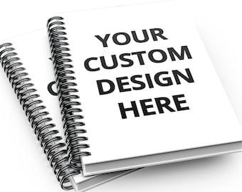 Personalised Notebook with Name or Logo – Branded Wire bound Personalised Notebooks A5 or A4 Custom Journal for Business, School or Gift