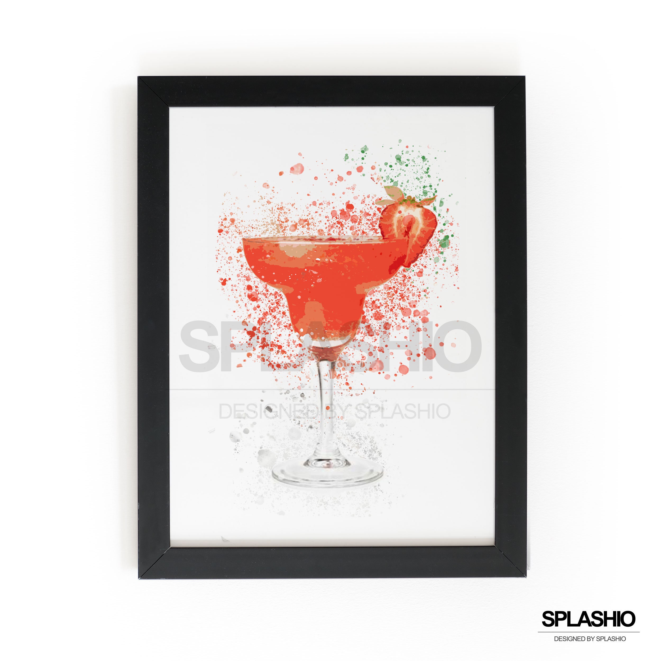 Personalised STRAWBERRY DAIQUIRI Splatter Art Print High Etsy