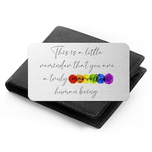 Best Friend Sentimental Quote Keepsake Metal Wallet Card Gift for Him BFF  Gift for Her 