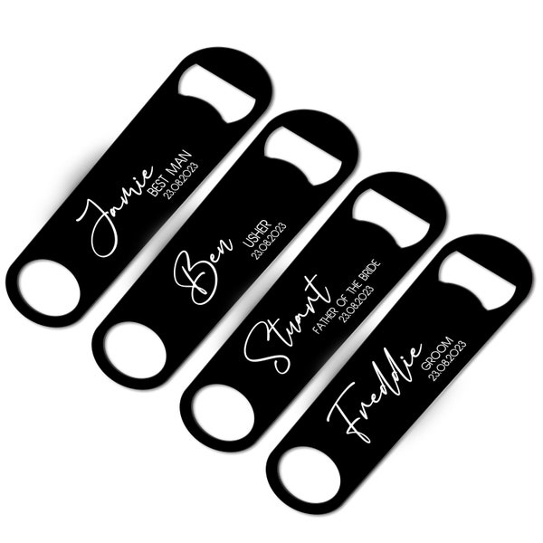 Personalised Bottle Opener|Groom|Usher|Best Man Bar Blade| Beer Gift Idea for Groomsmen at Wedding Groom Gifts - Wedding Part Gift Bar Blade