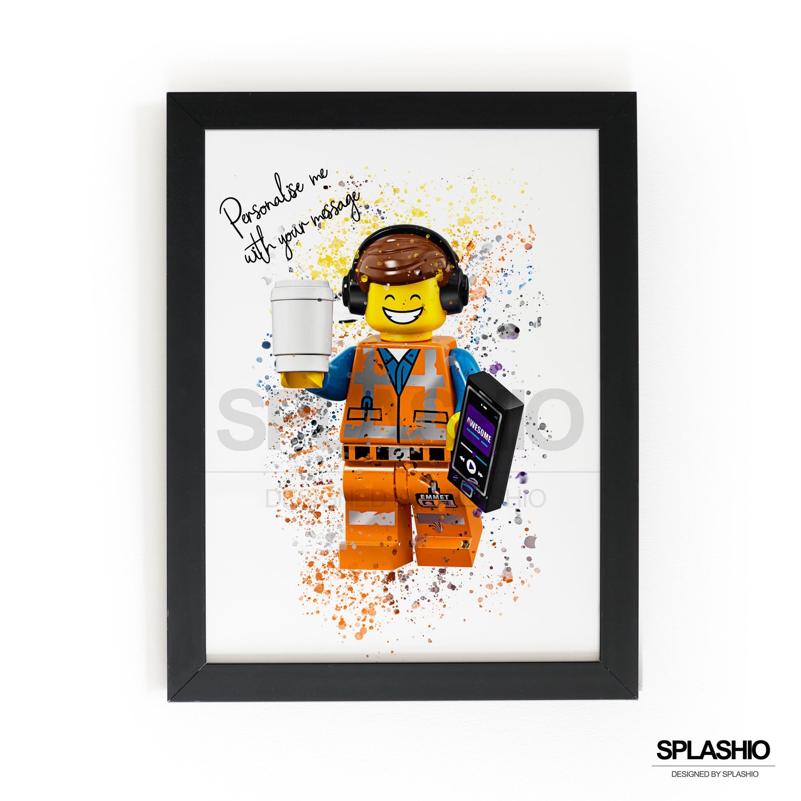 Personnalisé LEGO AWESOME Splatter Art Print High Gloss | Etsy