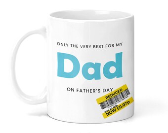 Fathers Day Mug | Reduced Sticker Funny Father's Day Mug Father's Day Mug | Father's Day Gift | Fathers Day Mug | Reduced Sticker | Top Dad