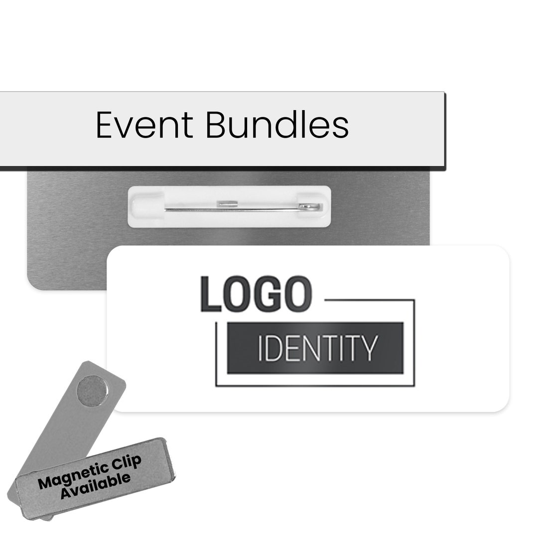 Event Name Badges Custom Logo Personalised Premium Durable Name Badge