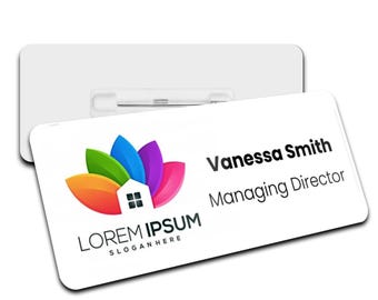 Custom Logo Name Badge: Personalised Business Badges