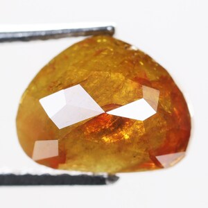 1.02 Ct, 5.8 X 7.4 X 2.9 MM, Pear Shape Orange Color Natural Loose Beautiful Diamond, Real Crystal Ring, Mine Cut Diamond, Birthstone, H373