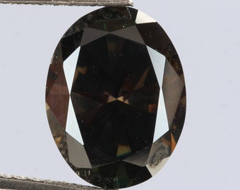 2.24 CT, 10.1 X 7.8 X 4.6 MM, Black Blue Excellent Cut Oval Shape Loose Moissanite Diamond For Engagement Rings, Valentine's Gifts, H95