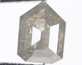 0.71 CT, 6.0 X 4.5 X 2.8 MM, Natural Faceted Geometric Shape Fancy Gray Color Beautiful Diamond, Unique Diamond Rings, Antique Diamond, H291
