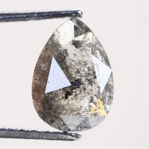 0.74 CT, 7.4 X 5.3 X 2.0 MM, Black Color Pear Shape Natural Loose Polished Diamond, Real Diamond Rings, Antique Diamond, Birthstone, H361