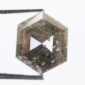 1,15 ct, 6,9 x 5,7 x 4,0 MM, natürliche lose Hexagon-Form hellgrüne Farbe schöner loser Diamant, Minendiamantring, antiker Diamant, H339