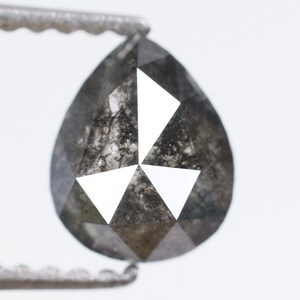 0.82 Ct, 6.4 X 5.2 X 3.0 MM, Pear Shape Black Color Natural Loose Beautiful Polished Diamond For Engagement Ring, Mine Diamond Jewelry, H500