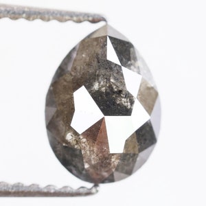 1,32 Ct, 8,1 X 6,0 X 3,5 MM, Natürliche Lose Birnenform Phantasie Schwarze Farbe Schöne Diamant für Verlobungsringe, Schöne Birne Stein, H680