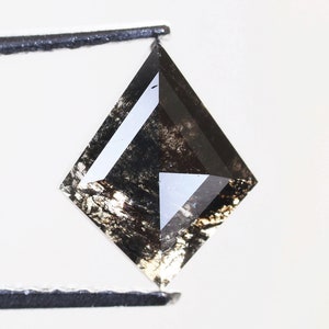 0.44 CT, 7.8 X 6.2 X 1.4 MM, Kite Shape Black Color Natural Loose Diamond, Real Diamond Mine, Kite Engagement Ring, Rustic Diamond, H367
