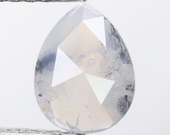 0.57 CT, 6.8 X 5.3 X 1.8 MM, Pear Shape Milky Colour Natural Loose Faceted Diamond For Engagement Ring, Antique Diamond, Birthstone, H400