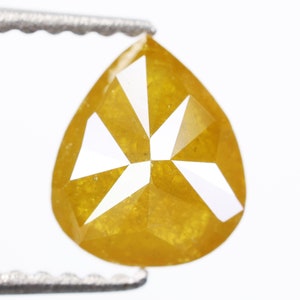 0.91 Ct, 7.1 X 6.0 X 3.1 MM, Natural Loose Orange Color Pear Shape Beautiful Rustic Diamond For Anniversary Gift, Valentine's Day Gift, H496