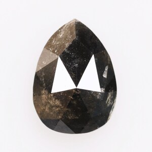 1.08  CT, 8.2  X 6.0  X 2.6 MM, Pear Shape Black  Color Natural Loose Beautiful Diamond For Engagement Ring, Rustic Diamond, H384