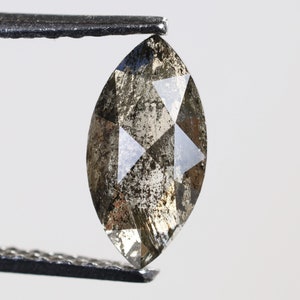 0,47 CT, 7,9 x 4,0 x 1,7 MM, natürlicher rustikaler Marquise-Form-Grün-Salz und Pfeffer-schöner Diamant für Schmuck, Valentinsgeschenke, H276