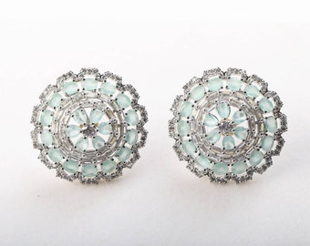 Elegante imitatiesieraden, bloemenoorbellen, etnische stijl, oorbellen voor feestkleding, oorbellen in bruiloftstijl voor meisjes/vrouwen, trendy stijl, H161