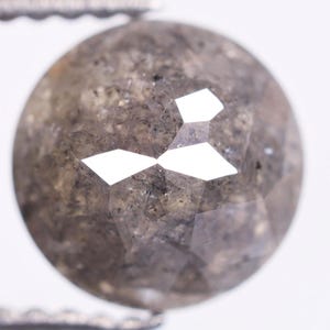 1.67 Ct, 7.1 X 3.8 MM, Round Shape Rose Cut Gray Color Natural Loose Rustic Diamond For Engagement Ring | Artisan Jewelry Diamond | H1088