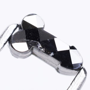 0.65 CT, 6.8 X 4.0 X 2.8 MM, Fancy Black Color Unique Shape Loose Beautiful Faceted Diamond, Polished Black Diamond, Earth Mine Stone, H480 image 5