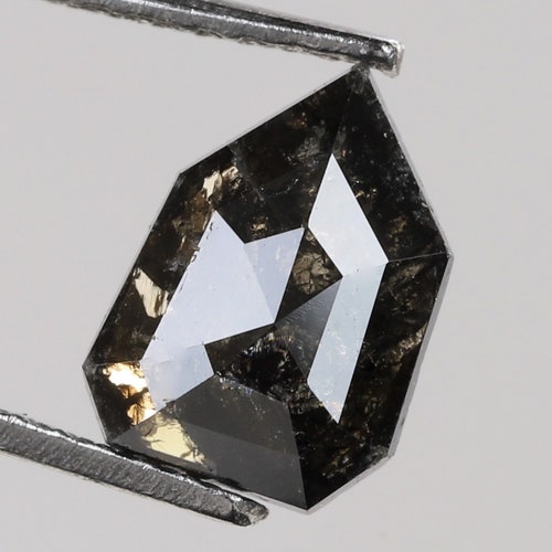 0.97CT, 7.9X5.7X2.4 MM, Geometric shape Grey Black Color Natural Loose Diamond, Rustic Vintage Ring, shops Real Rustic Diamond, Gift For Her, H184