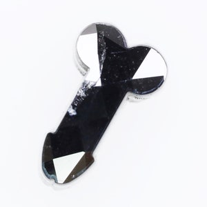 0.65 CT, 6.8 X 4.0 X 2.8 MM, Fancy Black Color Unique Shape Loose Beautiful Faceted Diamond, Polished Black Diamond, Earth Mine Stone, H480 image 6