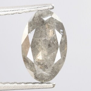 0.89 Ct, 7.7 X 4.8 X 2.9 MM, Natural Polished Oval Shape Gray Color Beautiful Diamond, Antique Diamond, Oval Diamond Rings, Birthstone, H214