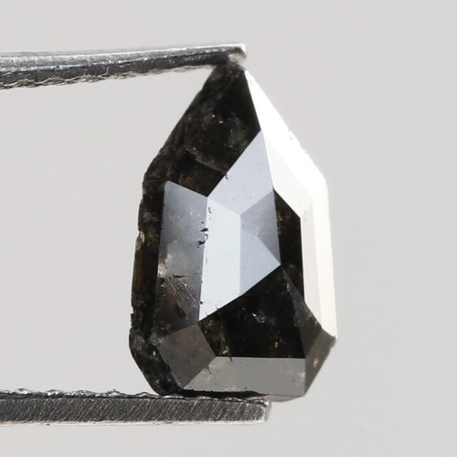 0.97CT, 7.9X5.7X2.4 MM, Geometric shape Grey Black Color Natural Loose Diamond, Rustic Vintage Ring, shops Real Rustic Diamond, Gift For Her, H184