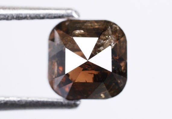 ね*読様 K18 天然ブラウンダイアモンド1.31ct 1.31 CT, 6.0 X 6.0 X 3.7 MM, Natural Polished Cushion Shape
