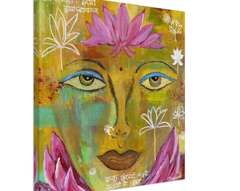 Goddess Lakshmi Canvas Print: Hindu Art, Abundance and Prosperity