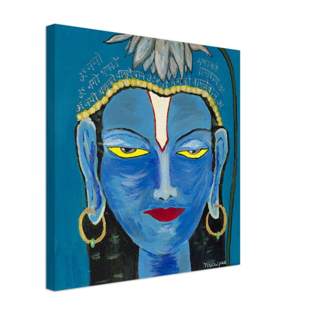 Lord Vishnu Canvas Print: Hindu God Yoga Wall Art - Etsy