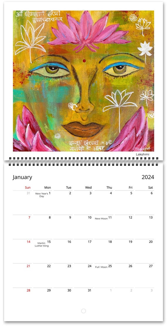 Deities of India 2024 Wall Calendar US & CA Gods and Goddesses 2024 Calendar  New and Full Moon Spiritual Calendar 8.5 X 8.5 - Etsy
