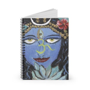 Goddess Kali Spiral Notebook | Hindu Deity Ruled Line Spiral Journal | Goddess Gift | Yoga and Meditation Journal