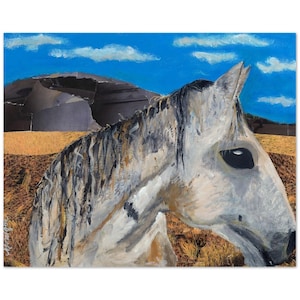 Wild Horse Print| Southwest Desert Vibe Modern Art From Acrylic Painting | 8&quot; x 10&quot;, 16&quot; x 20&quot;Museum-Quality Matte Paper Poster