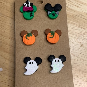 Halloween Mickey stud earrings
