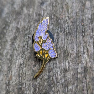 Mini Lavender Enamel Pin – Tiny Purple Flower Hard Enamel Lapel Pin