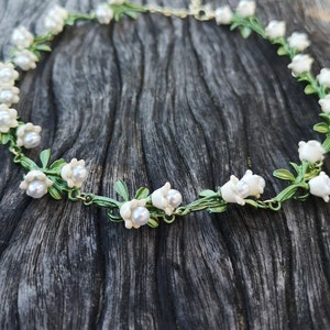 Lily of the Valley Necklace, Floral Necklace, Vintage, Elegant, Gift
