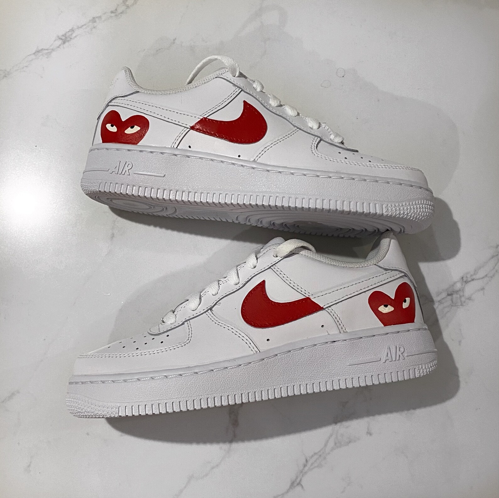 Nike Air Force 1's CDG JUNIOR | Etsy