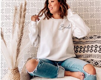 Bride Sweatshirt | Bride Shirt | Bride to Be Crewneck | Gifts For Her | Bridal Shower Gift | Bachelorette Sweater | Wedding Sweater