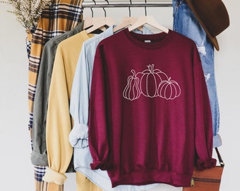 Pumpkin Sweatshirt | Cozy Shirt | Unisex Crewneck | Gifts For Her | Birthday Gift | Fall Clothing | Womens Fashion