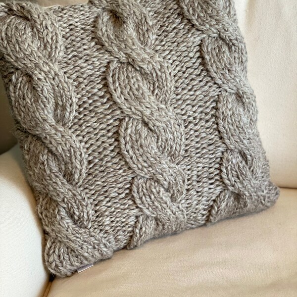 Cable Knit Pillow Etsy
