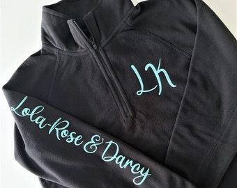 Personalised 1/4 zip Fleece