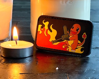 Fire Lizard with Flamethrower | PVC Morale Patch