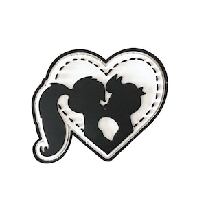 Fry & Leela of Futurama - Heart Shaped PVC Morale Patch