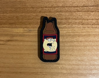 Toppa morale in PVC "Compagni ubriachi con bottiglia di birra"