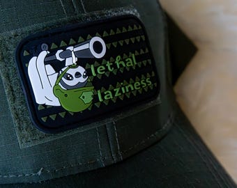 Lethal Laziness Sniper Sloth - Military Themed | PVC Morale Patch